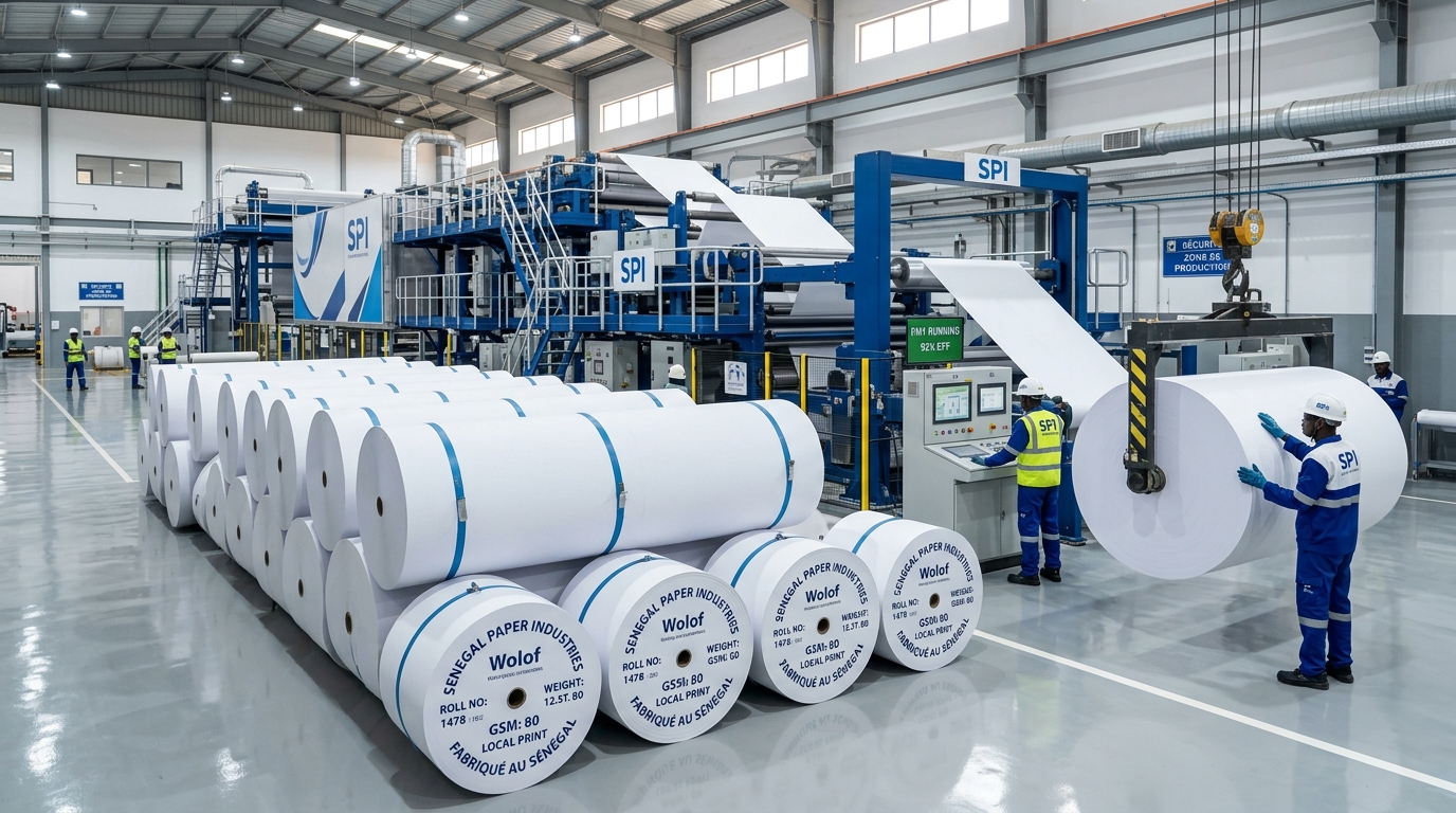 Usine de fabrication de papier SISEP à Nguékhokh Sénégal